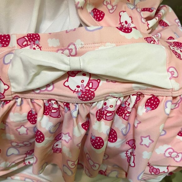 Hello Kitty Strawberry Skirted Swim Bottoms Plus 3x Kawaii Pink Sanrio NWT - Picture 6 of 6